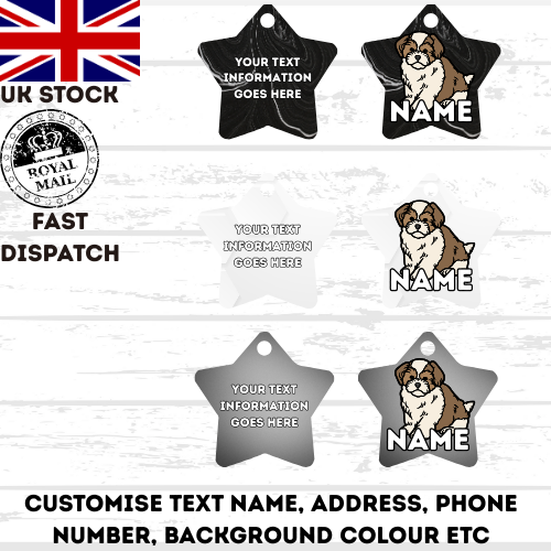 AMERICAN AKITA Dog Pet Personalise Own Photo Round, Dog Bone, Military Tag