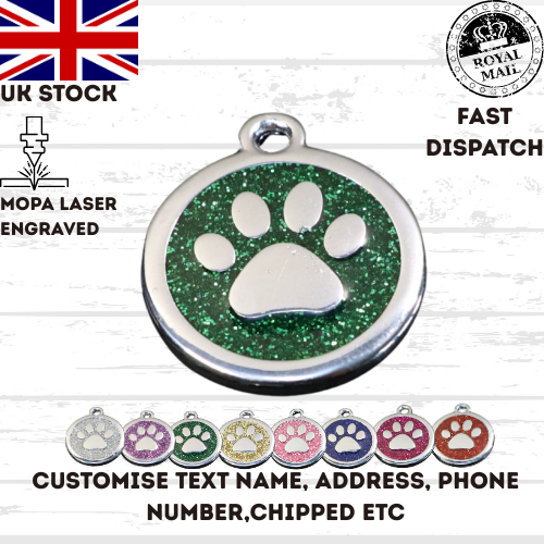 Engraved Dog Tag Personalised ID Tags Name Disc Pet Cat Tags Animal Cat Collar