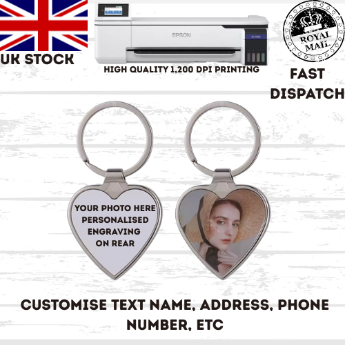 Wedding Birthday Baby Custom Keyring Metal Personalised UK stock