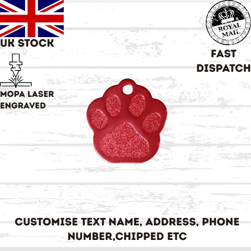 Engraved Dog Tag Personalised ID Tags Name PAW Pet Cat Tags Animal Cat Collar