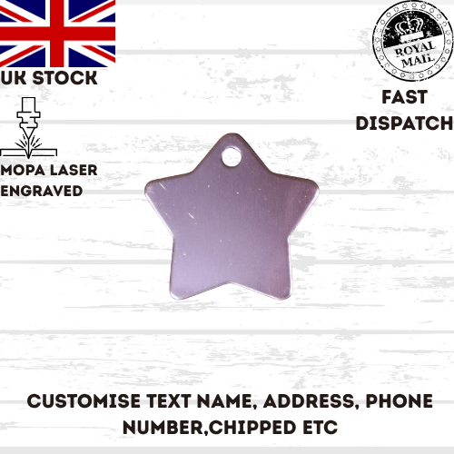 Cat Dog Pet Tag Personalised Laser Engraved ID Tags UK stock