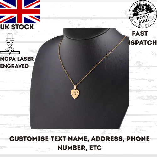 45cm Necklace Chain Round Heart Personalised Gift For Her