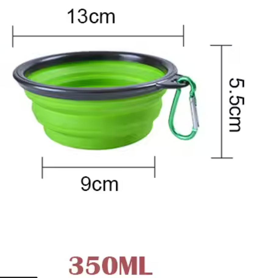 Collapsible Dog Cat Pet Bowls Food Water Feeding Silicone Portable