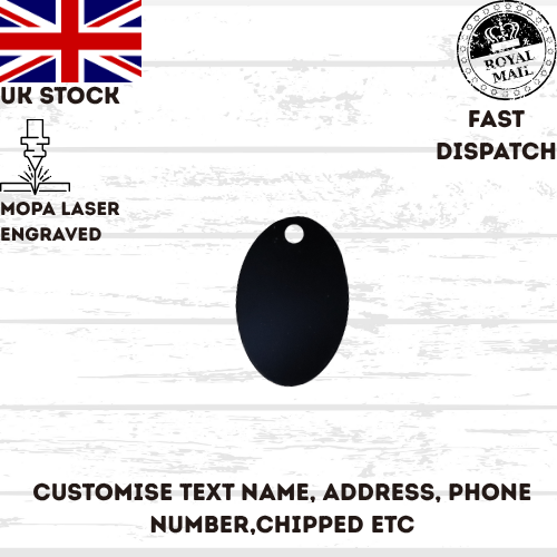Engraved Dog Tag Personalised ID Tags Name OVAL Pet Cat Tags Animal Cat Collar