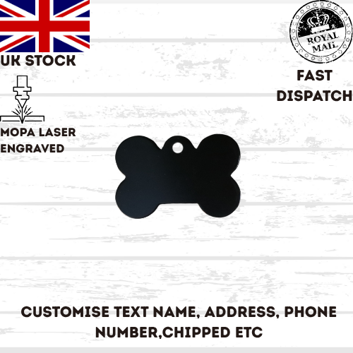 Engraved Dog Tag Personalised ID Tags Name BONE Pet Cat Tags Animal Cat Collar