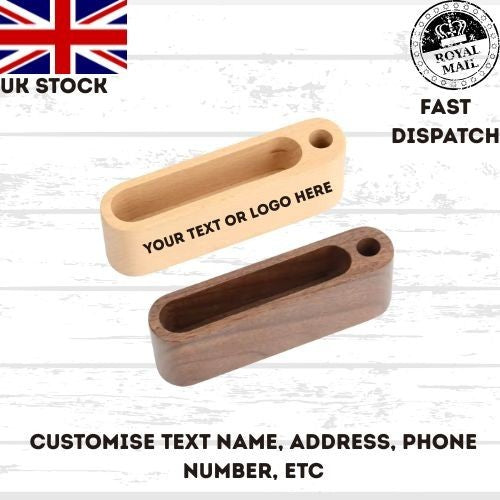Business Card Holder, Customized Monogrammed Business Card Holder, Wood Card