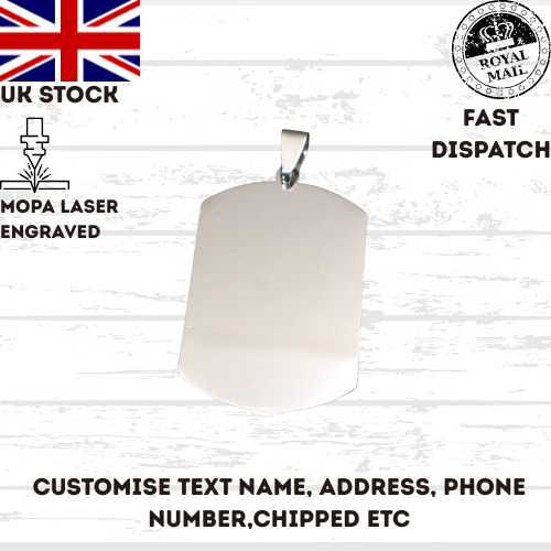 Stainless Steel Mixed Shape Tag Pendants Personlised dog cat other UK stock