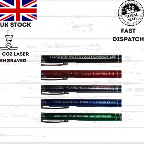 DOG PEOPLE funny quotes pen set, gift set, funny, Christmas, office, business