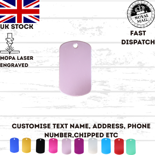 Engraved Dog Tag Personalised ID Tags Name MILITARY Pet Cat Tags Cat Collar