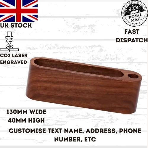 Business Card Holder, Customized Monogrammed Business Card Holder, Wood Card