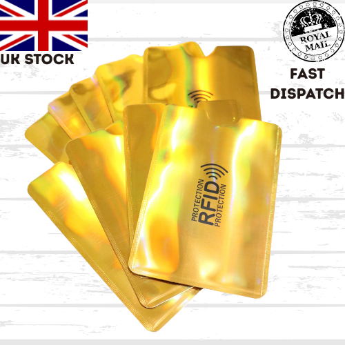 RFID Card Sleeve x4 Wallet Blocking Protector Debit Credit Contactless UK