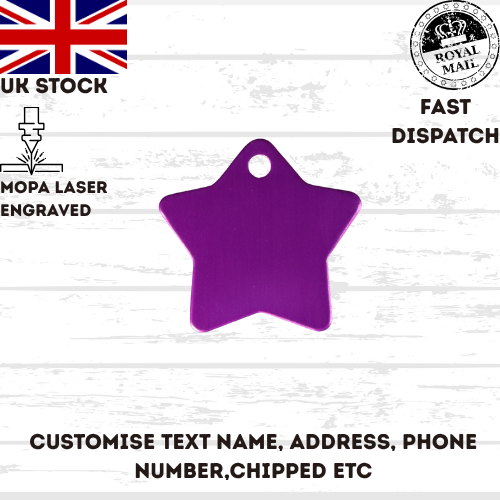 Cat Dog Pet Tag Personalised Laser Engraved ID Tags UK stock