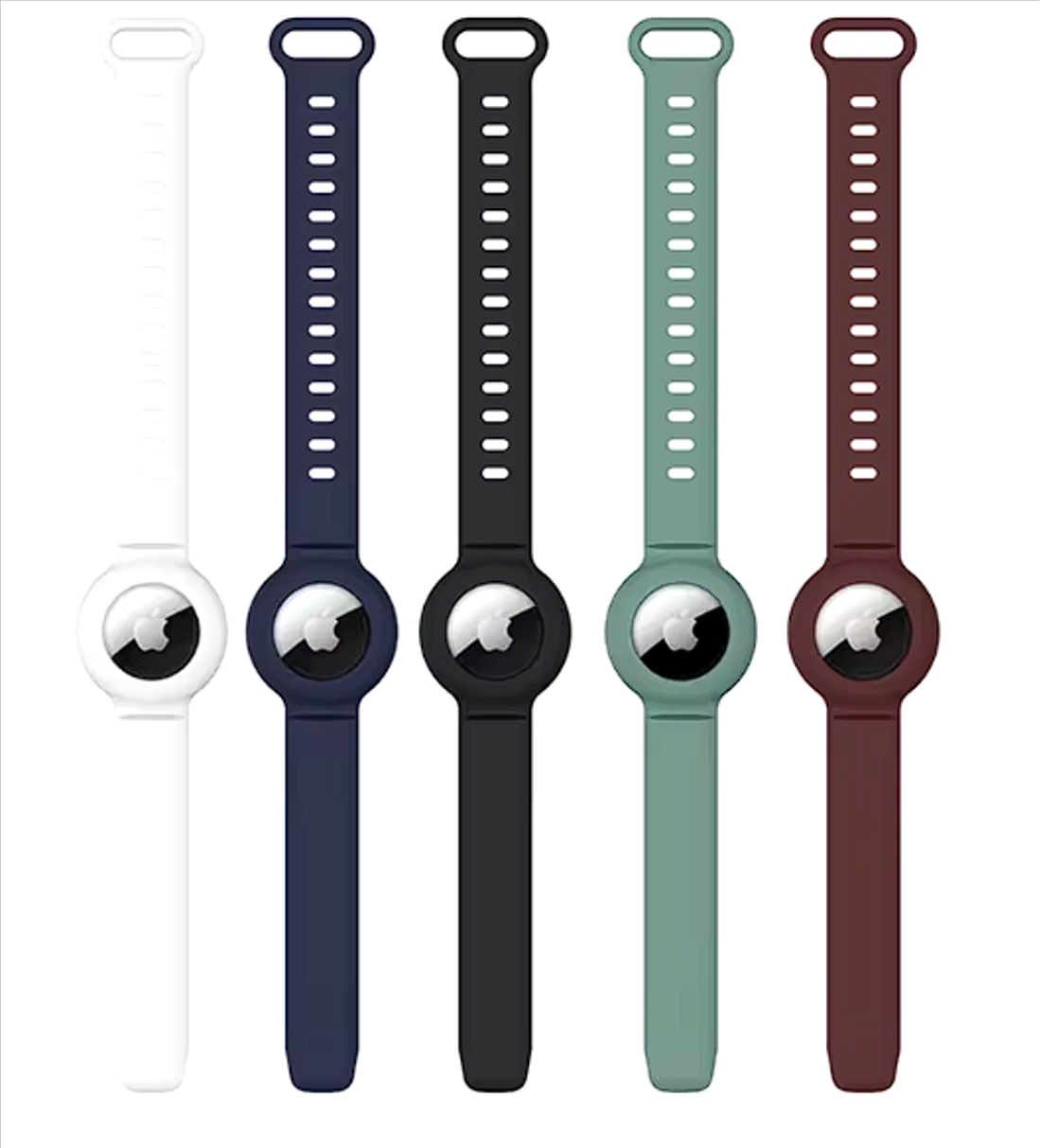 Apple Air Tag Airtag Strap Band Keychains Silicone PU Leather Adults Kids Pets