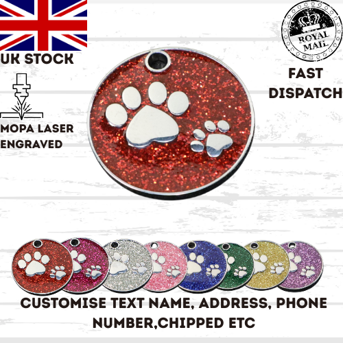 Engraved Dog Tag Personalised ID Tags Name Disc Pet Cat Tags Animal Cat Collar