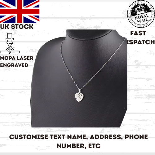 45cm Necklace Chain Round Heart Personalised Gift For Her