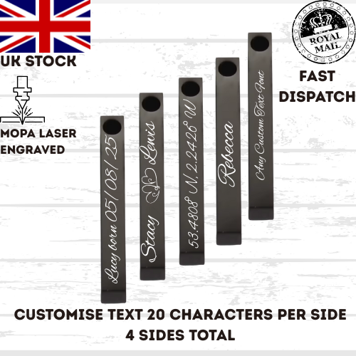 45 cm Necklace Chain Bar 5mm X 40mm Personalised Gift