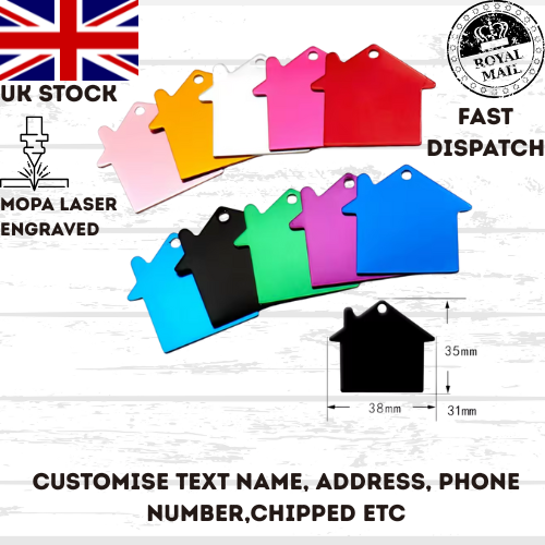 Engraved Dog Tag Personalised ID Tags Name HOME Pet Cat Tags Animal Cat Collar