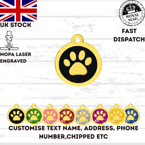 Engraved Dog Tag Personalised ID Tags Name Disc Pet Cat Tags Animal Cat Collar