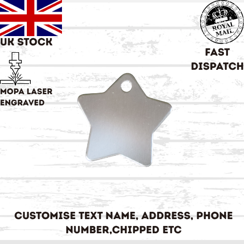 Cat Dog Pet Tag Personalised Laser Engraved ID Tags UK stock