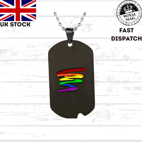 Pride Necklace LGBTQ+ Stainless steel gay lesbian love rainbow