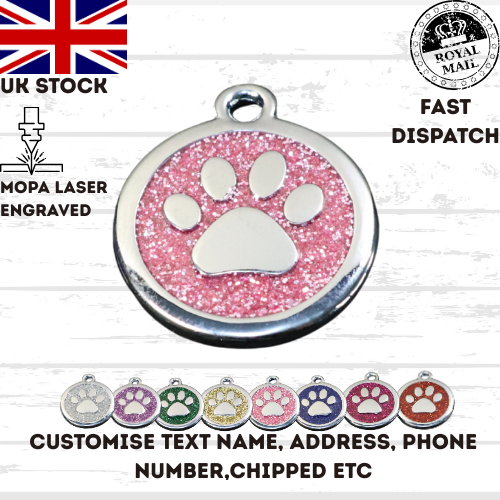 Engraved Dog Tag Personalised ID Tags Name Disc Pet Cat Tags Animal Cat Collar