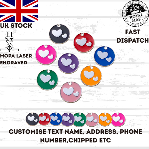 Engraved Dog Tag Personalised ID Tags Name Disc Pet Cat Tags Animal Cat Collar