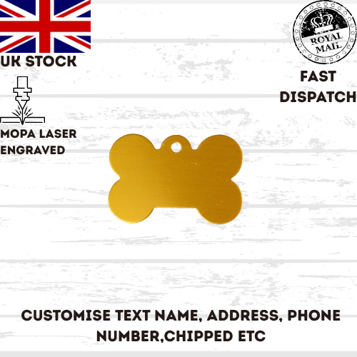 Engraved Dog Tag Personalised ID Tags Name BONE Pet Cat Tags Animal Cat Collar