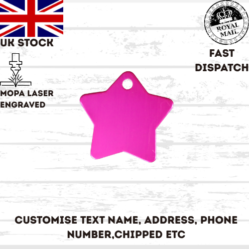 Cat Dog Pet Tag Personalised Laser Engraved ID Tags UK stock