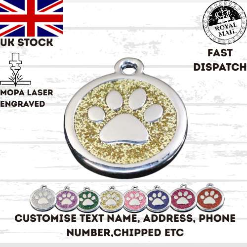 Engraved Dog Tag Personalised ID Tags Name Disc Pet Cat Tags Animal Cat Collar