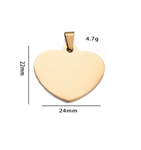 Necklace Chain Heart 45cm chain HEART Personalised Gift For Her