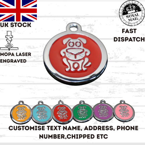 Engraved Dog Tag Personalised ID Tags Name Disc Pet Cat Tags Animal Cat Collar