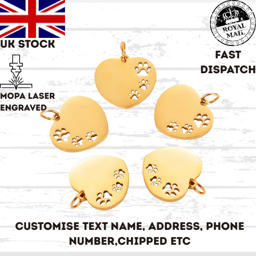 Engraved Dog Tag Personalised ID Tags Name Disc Pet Cat Tags Animal Cat Collar