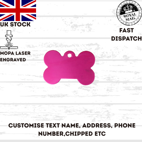 Engraved Dog Tag Personalised ID Tags Name BONE Pet Cat Tags Animal Cat Collar