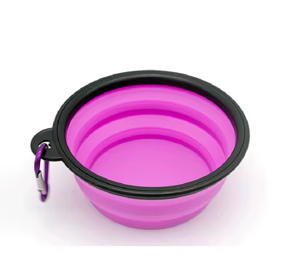 Collapsible Dog Cat Pet Bowls Food Water Feeding Silicone Portable