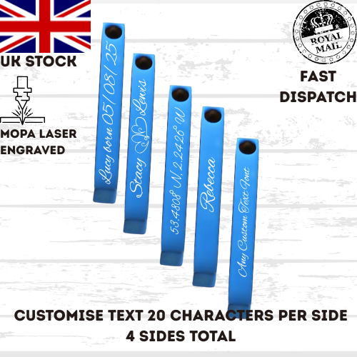 45 cm Necklace Chain Bar 5mm X 40mm Personalised Gift