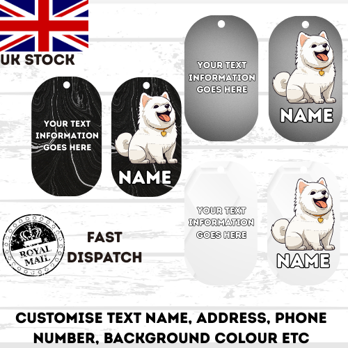 WESTIE Dog Personalised Your Own Photo Round Dog Bone, Military Tag