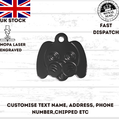 Engraved Dog Tag Personalised ID Tags Name Disc Pet Cat Tags Animal Cat Collar