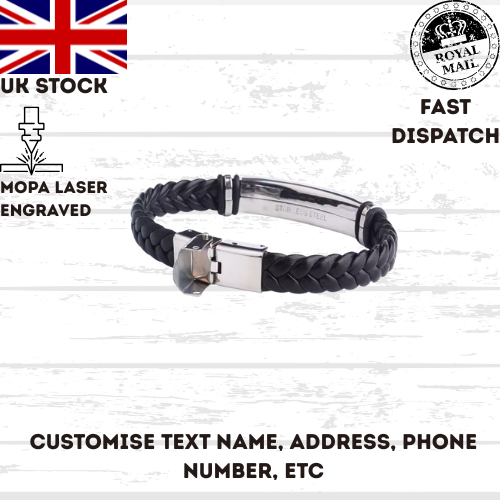 High Quality Bracelet Stainless Steel, Leather Wristband, Steel Clasp