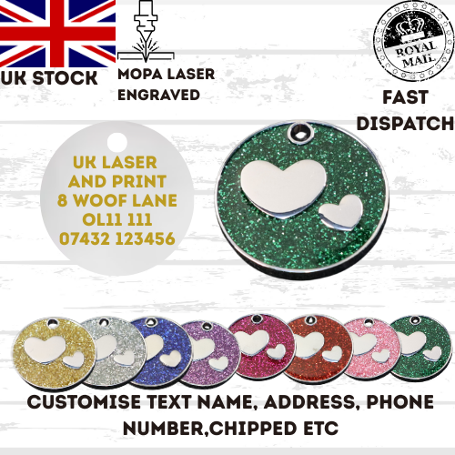 Engraved Dog Tag Personalised ID Tags Name Disc Pet Cat Tags Animal Cat Collar