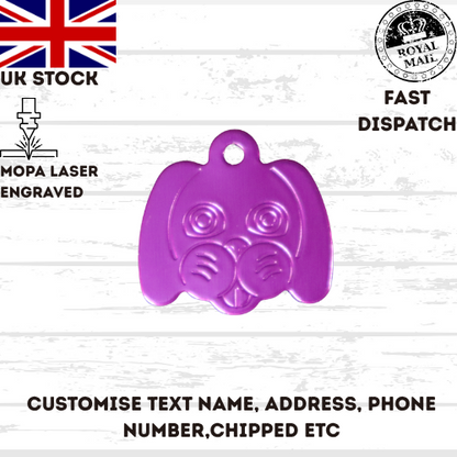 Engraved Dog Tag Personalised ID Tags Name Disc Pet Cat Tags Animal Cat Collar