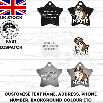 AMERICAN AKITA Dog Pet Personalise Own Photo Round, Dog Bone, Military Tag