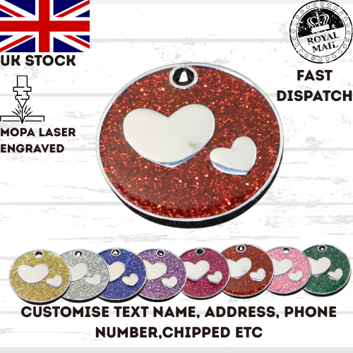 Engraved Dog Tag Personalised ID Tags Name Disc Pet Cat Tags Animal Cat Collar