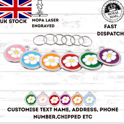 Engraved Dog Tag Personalised ID Tags Name Disc Pet Cat Tags Animal Cat Collar
