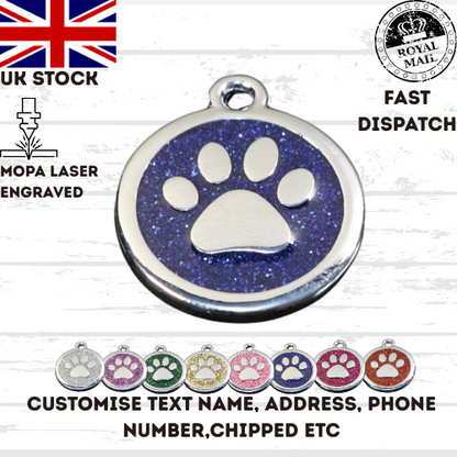Engraved Dog Tag Personalised ID Tags Name Disc Pet Cat Tags Animal Cat Collar