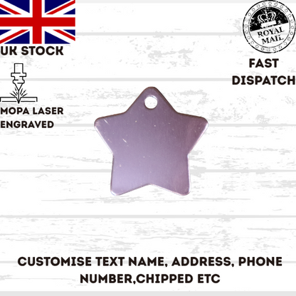 Cat Dog Pet Tag Personalised Laser Engraved ID Tags UK stock