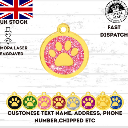 Engraved Dog Tag Personalised ID Tags Name Disc Pet Cat Tags Animal Cat Collar