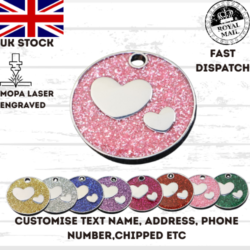 Engraved Dog Tag Personalised ID Tags Name Disc Pet Cat Tags Animal Cat Collar