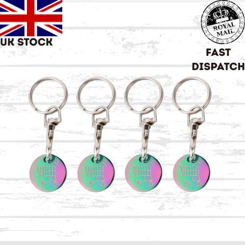 Shopping Trolley Token Metal Tokens Key Ring Decorative Keychain Multipurpose