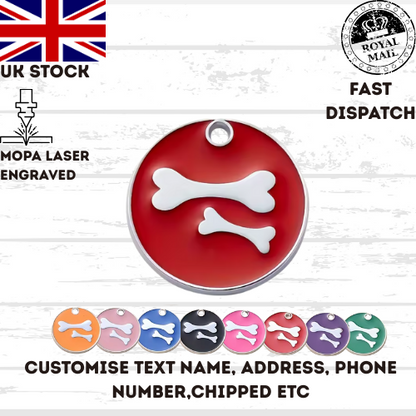 Engraved Dog Tag Personalised ID Tags Name Disc Pet Cat Tags Animal Cat Collar