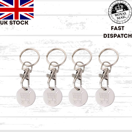 Shopping Trolley Token Metal Tokens Key Ring Decorative Keychain Multipurpose